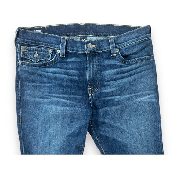 True Religion Geno Relaxed Slim Dark Wash Jeans - Picture 4 of 10